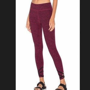 Beyond Yoga magenta leggings with cross detail